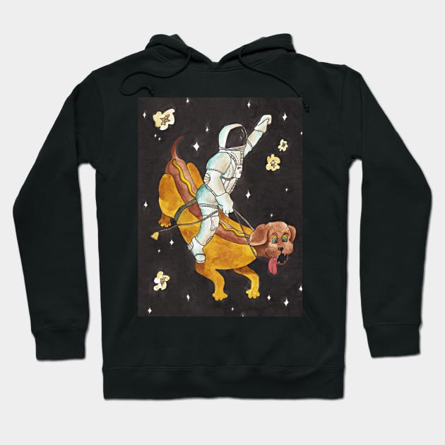 Hotdog space rodeo Hoodie by annashell